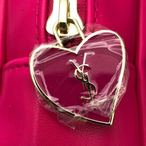 YSL Yves Saint Laurent Pink Crossbody Bag with Charm NEW - Picture 7 of 8